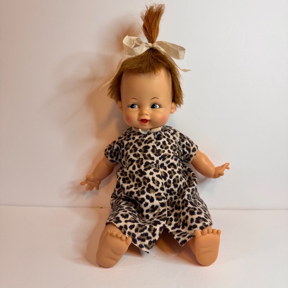 Vintage Pebbles Flintstone Doll 14" Soft Body FS-14 Ideal 1963 Hanna Barbera - Picture 1 of 16